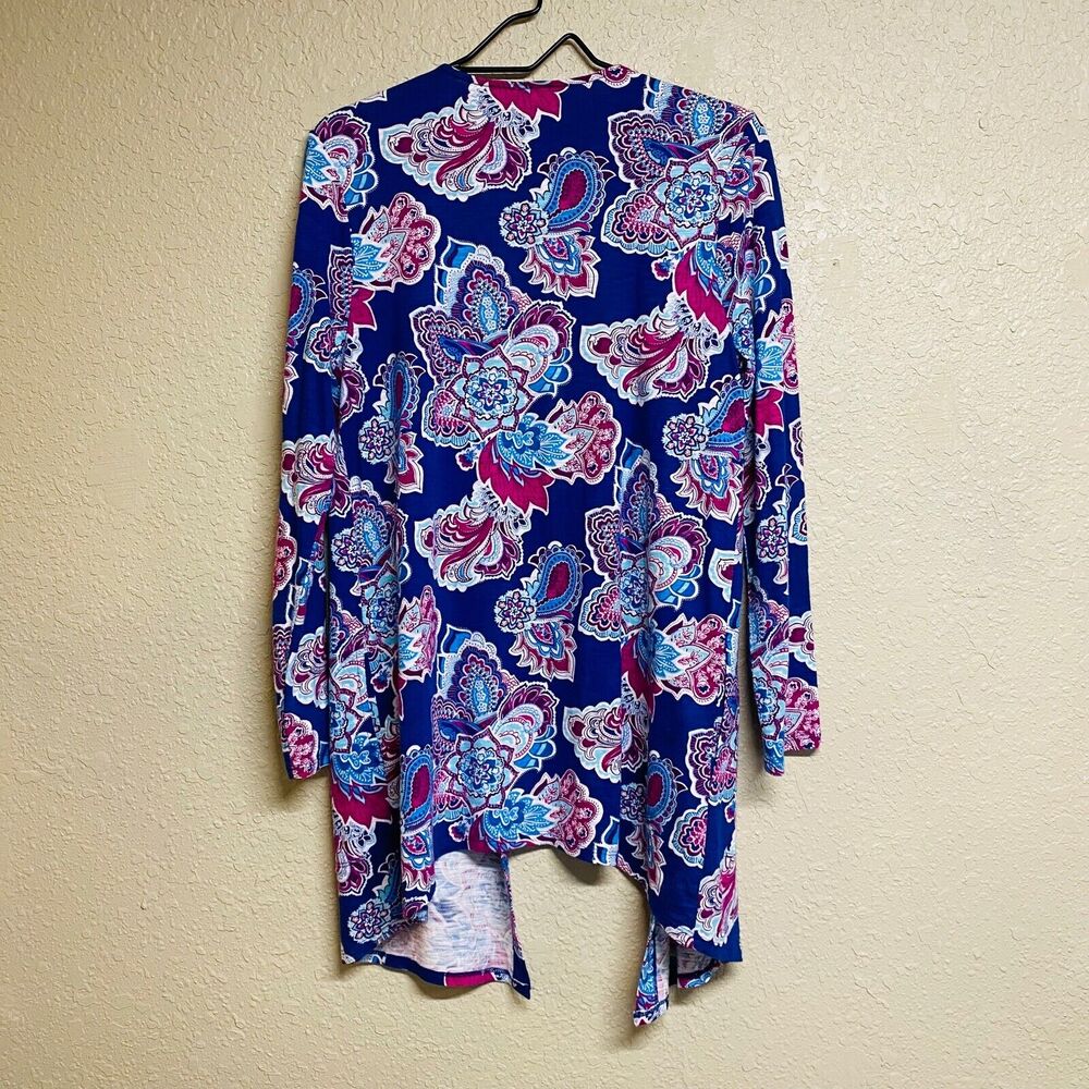 Chico's Women's The Ultimate Tee Open Front Outline Floral Cardigan Size 0/S/4 - Picture 8 of 8